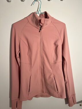 90 Degree By Reflex Dusty Pink Full-Zip Rib Jacket